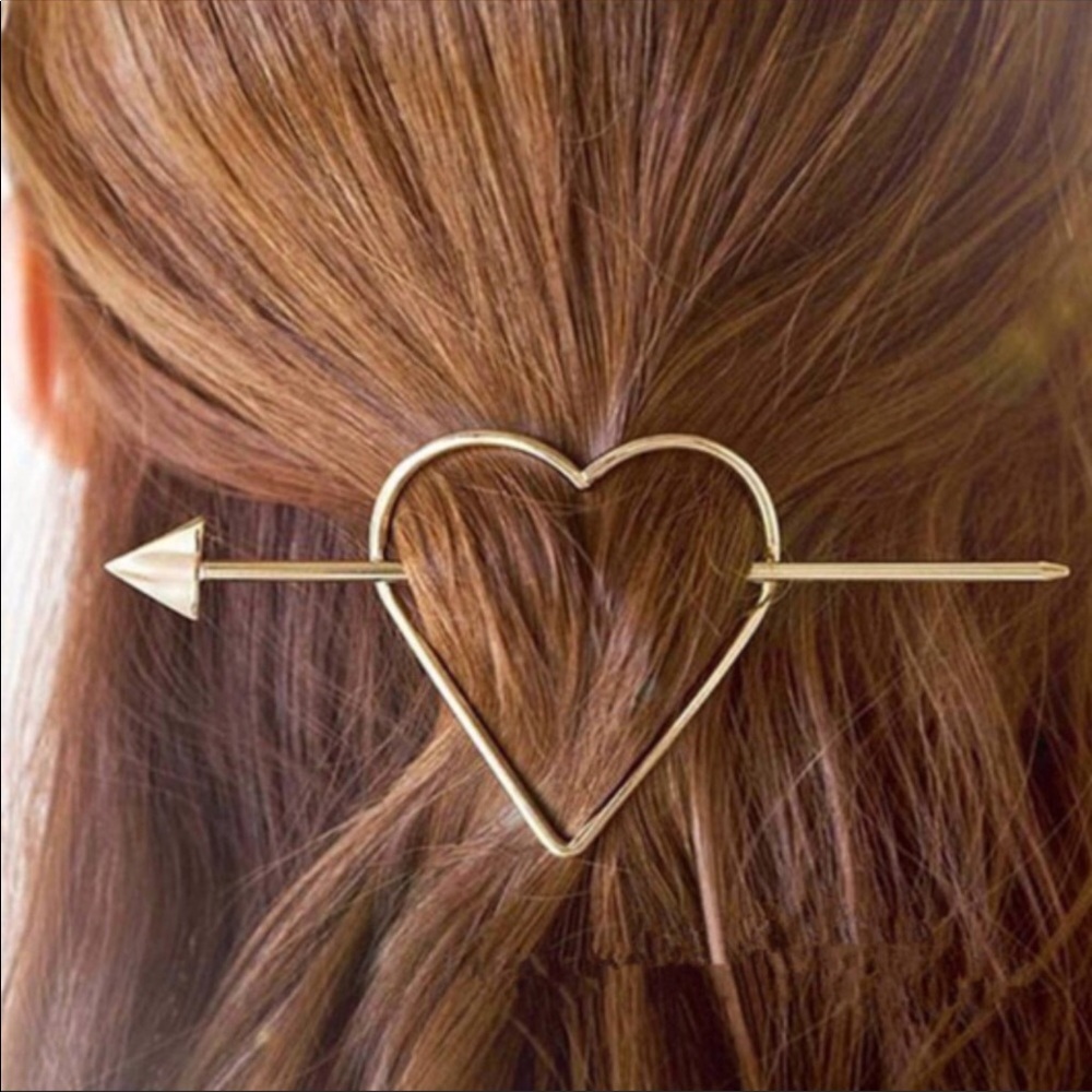 💘Gold Heart Arrow Clips 💘